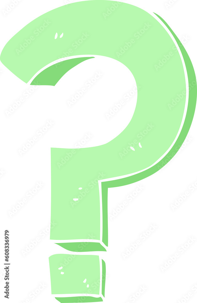 flat color illustration of question mark flat color illustration of question mark