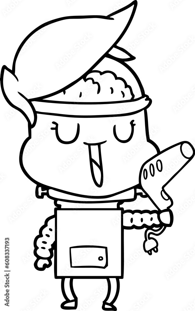 happy cartoon robot happy cartoon robot