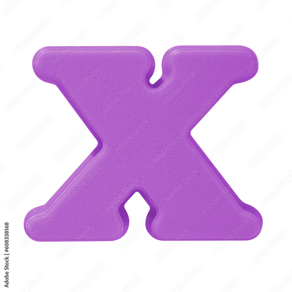 letter X uppercase alphabet plastic with Clipping path letter X uppercase alphabet plastic with Clipping path