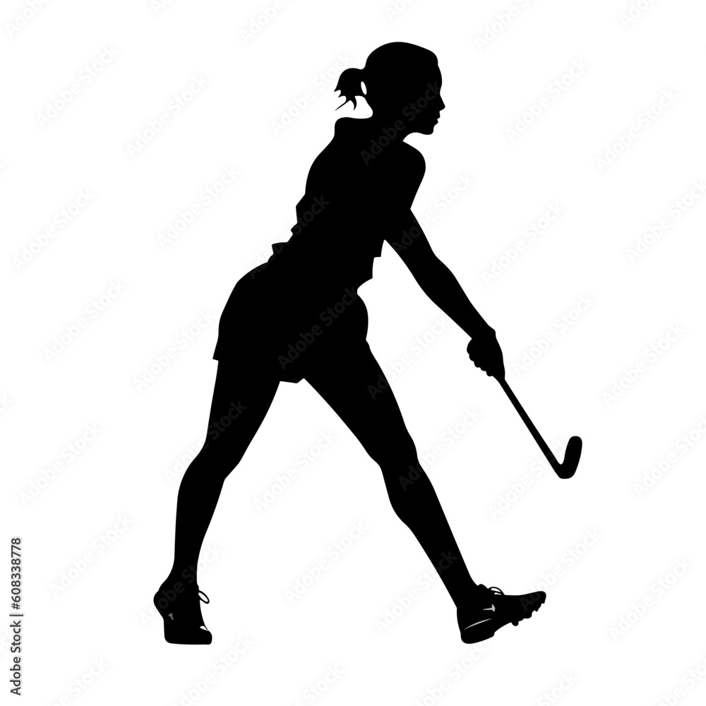 Fototapeta premium golf player logo silhouette vector
