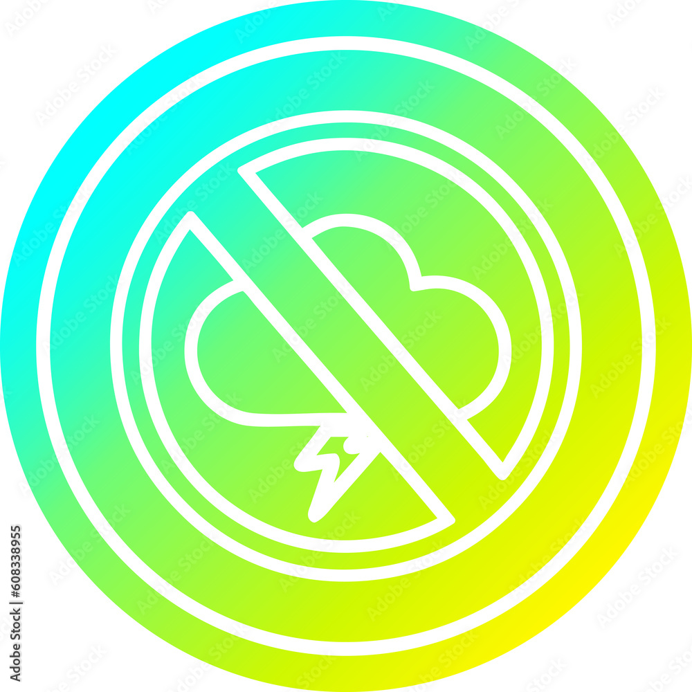no storms circular icon with cool gradient finish no storms circular icon with cool gradient finish
