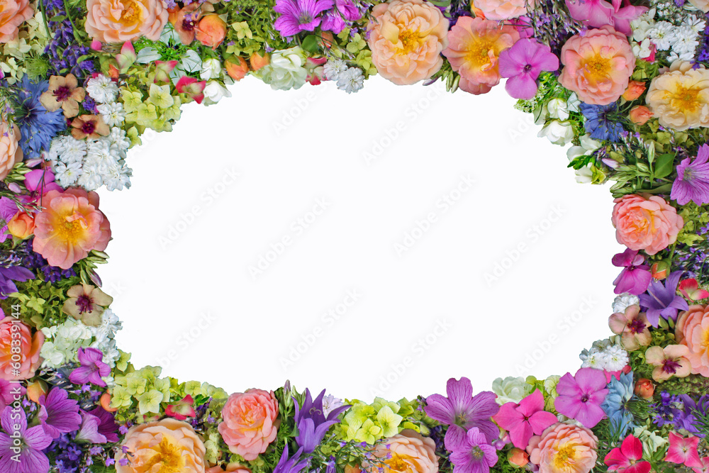 Obraz premium rahmen aus blüten