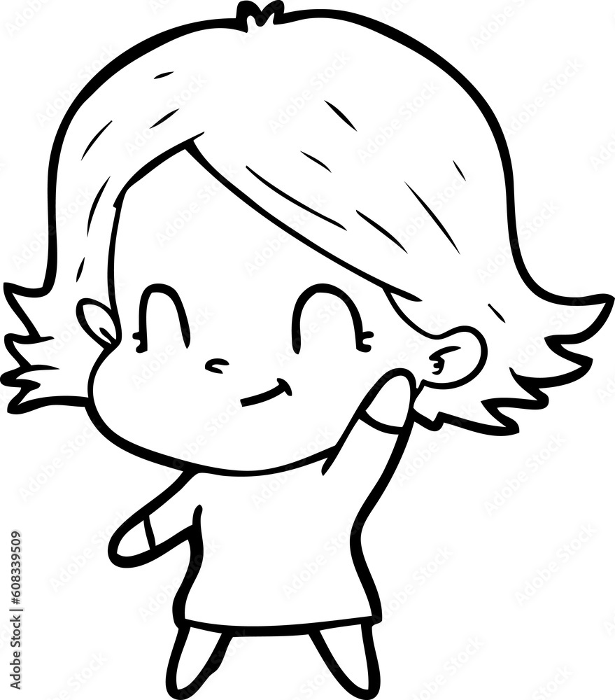 cartoon friendly girl cartoon friendly girl