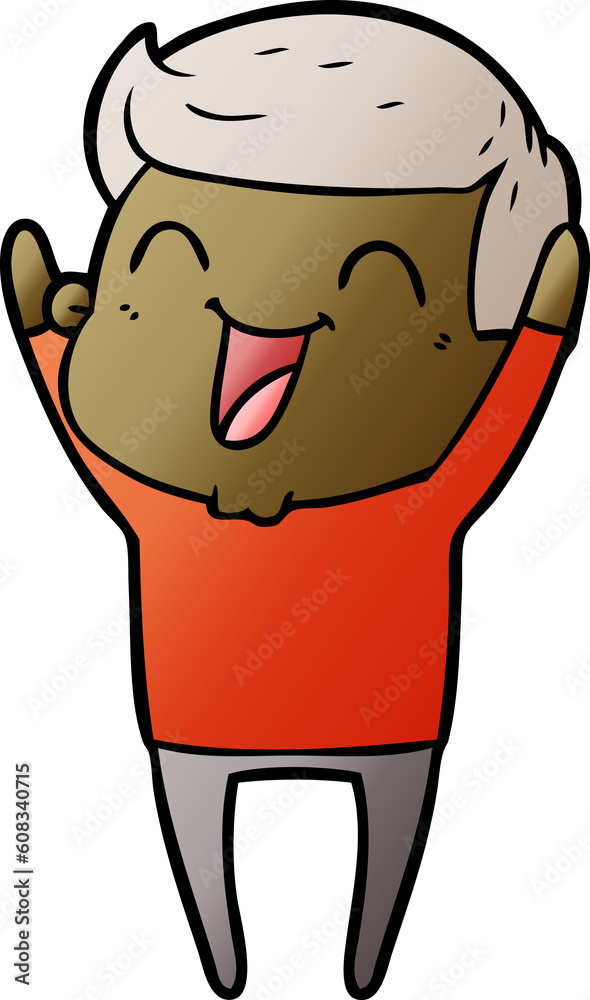 Obraz premium cartoon man laughing