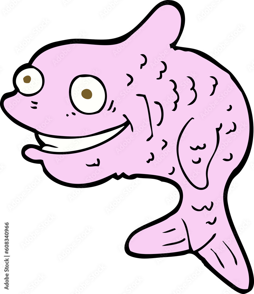cartoon happy fish cartoon happy fish