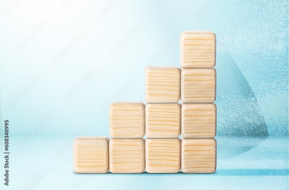 Time scale of generations on wooden cubes set Time scale of generations on wooden cubes set