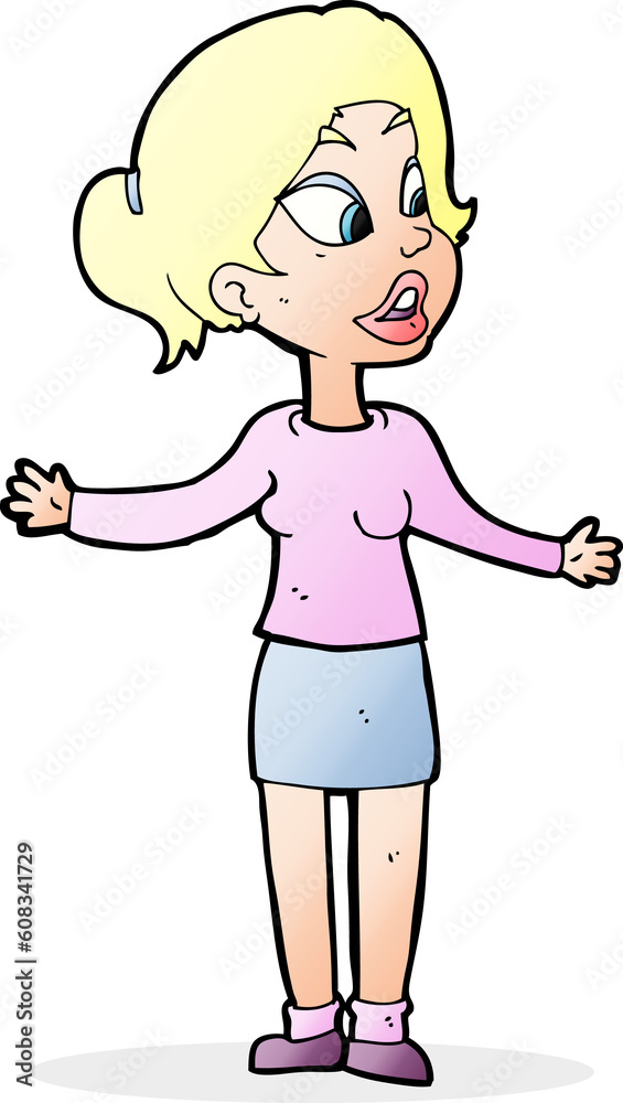 cartoon pretty woman explaining something cartoon pretty woman explaining something