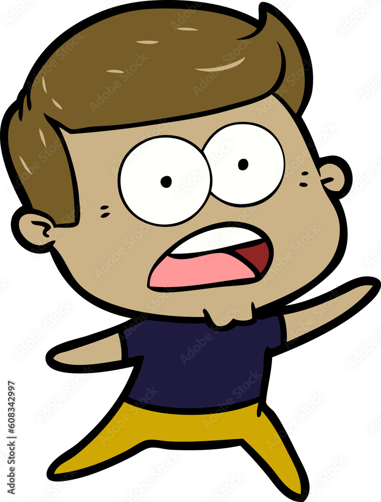 cartoon shocked man