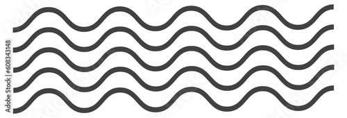 Black wavy lines. Smooth curve. Ornate pattern