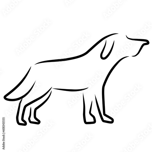 Four legged animal outline Illustration