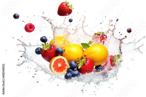 stock photo of water splash with fruit pear isolated Food Photography