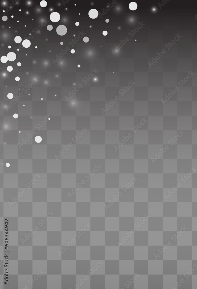 Silver Snowfall Vector Transparent Background. Silver Snowfall Vector Transparent Background.