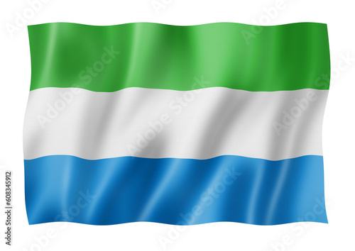 Foto Sierra Leone flag isolated on white