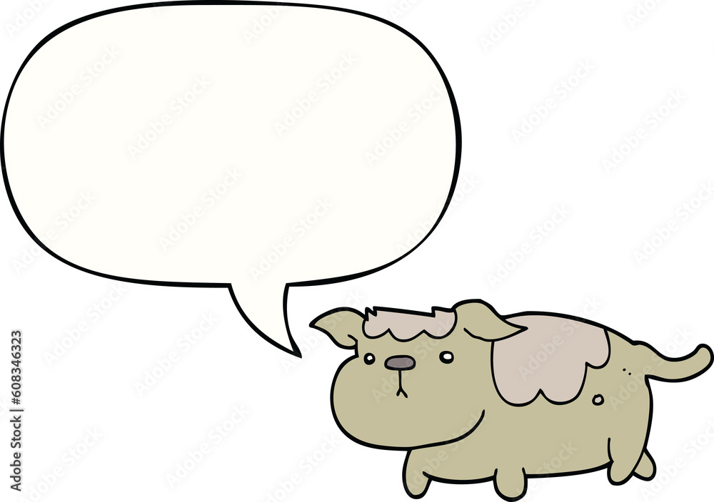 cartoon dog with speech bubble cartoon dog with speech bubble