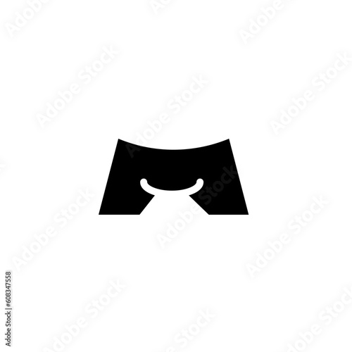 man shorts underpants solid icon
