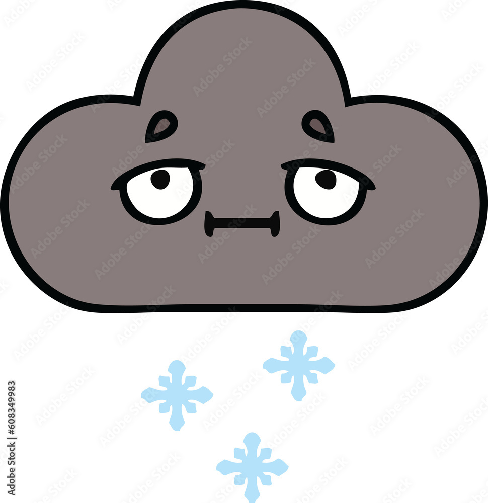 cute cartoon of a storm snow cloud cute cartoon of a storm snow cloud