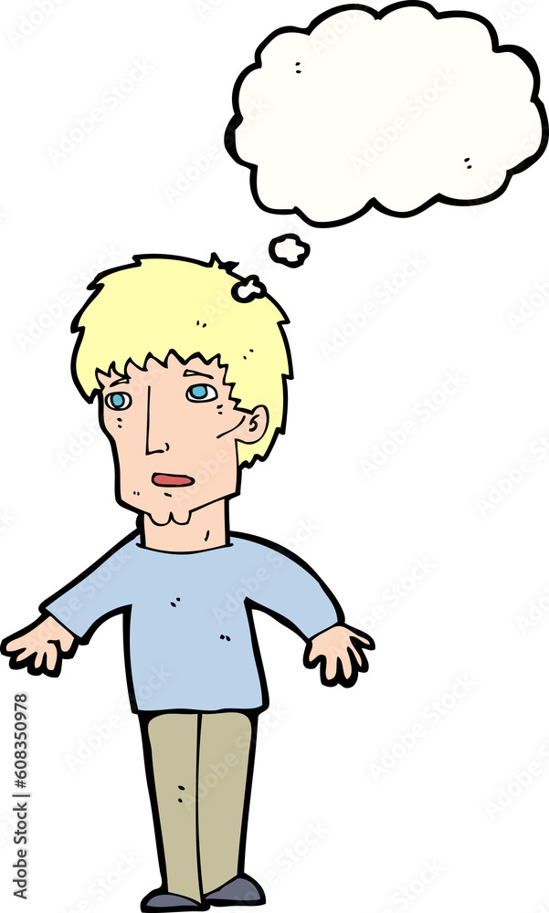 cartoon surprised man with thought bubble cartoon surprised man with thought bubble