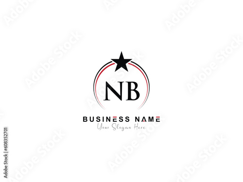 Star NB logo icons template, creative nb vector illustration design