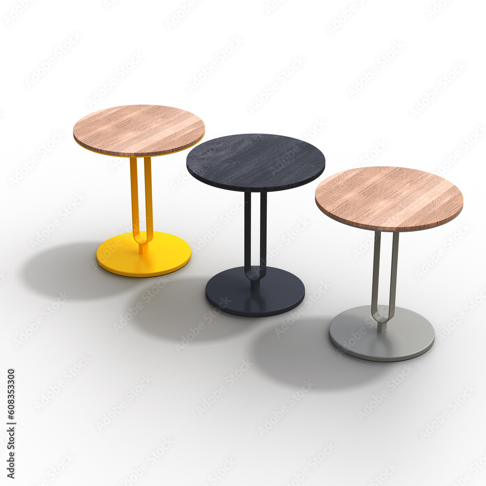 diner table isolated on white background, 3D illustration, cg render diner table isolated on white background, 3D illustration, cg render