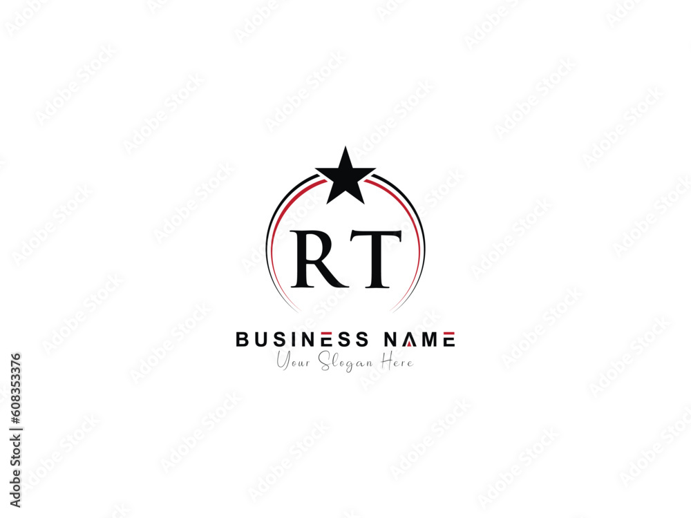 Branding identity corporate vector rt r t logo letter design for