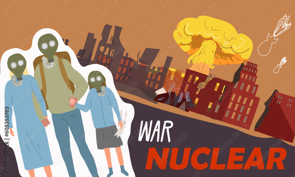 Fototapeta premium Nuclear War Collage