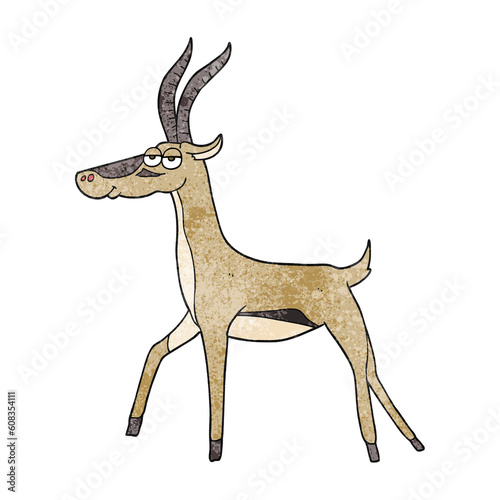 freehand textured cartoon gazelle © lineartestpilot