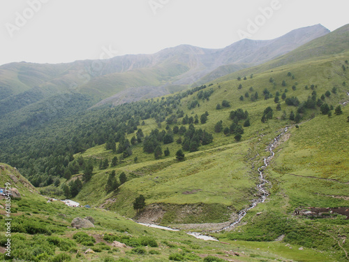 Beautiful montane landscape. Alpine climbing. Sunset in the mountains. The Tsautsasus is a region spanning Europe and Asia. Elbrus region. Mountains landscape. oetztal alps, tyrol, austria, europe