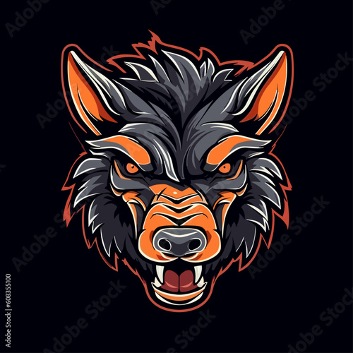 Wallpaper Mural Wolf head tattoo vector illustration Torontodigital.ca