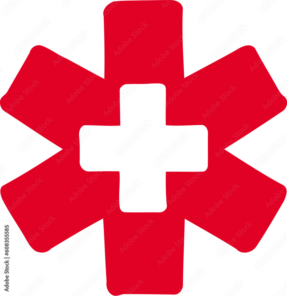 Obraz premium Medical Red and White Cross