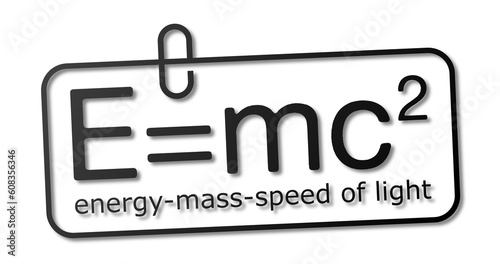 relativistic energy formula labels illustration background photo