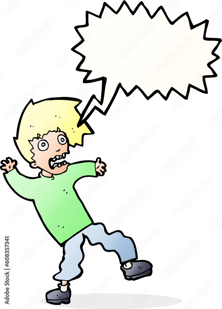 cartoon terrified man with speech bubble cartoon terrified man with speech bubble
