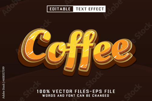 Coffee Editable Eps Text Effect