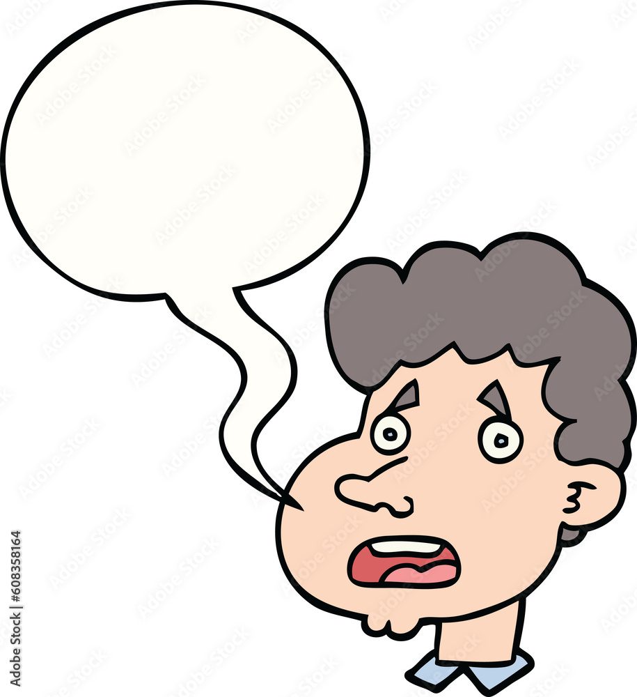 cartoon shocked man with speech bubble cartoon shocked man with speech bubble