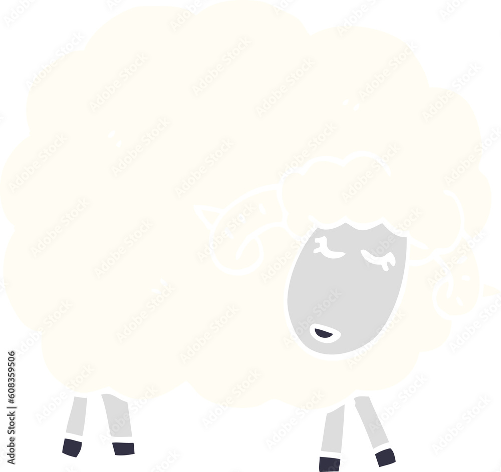 Obraz premium cartoon doodle sheep with horns
