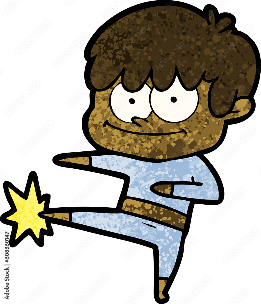 Obraz premium happy cartoon man