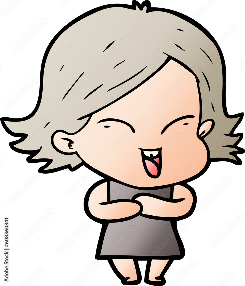 happy cartoon girl happy cartoon girl