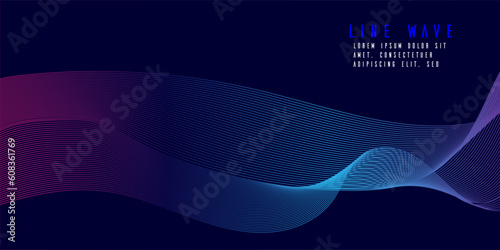 Modern blue Background Line Light Abstract