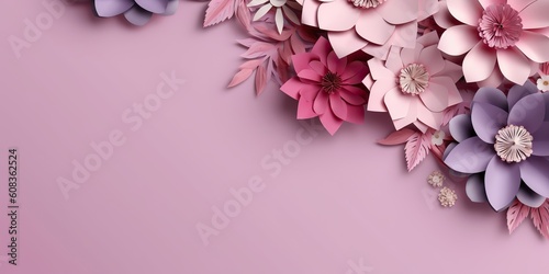 AI Generated. AI Generative. 3d render flower pattern poster decoration card. Graphic Art © AkimD