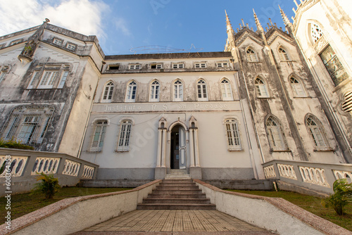 Detalhes arquitetônicos do antigo Convento Nossa Senhora da Piedade, em Ilhéus, Bahia, Brasil, no ano de 2016. 