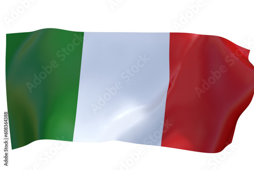 bandiera italiana fondo trasparente isolato  photo