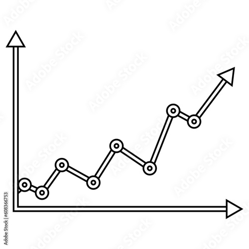 Graph icon vector. Diagram illustration sign. Profit symbol or logo.