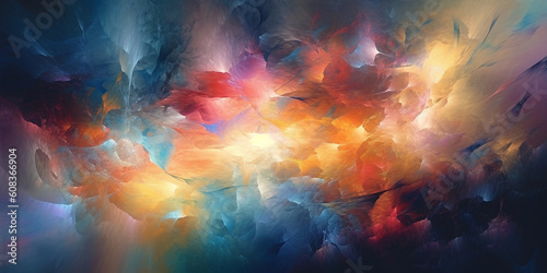 Viele Farben in Rauch Optik kunstvoll verwirbelt als Hintergrund  ai generativ