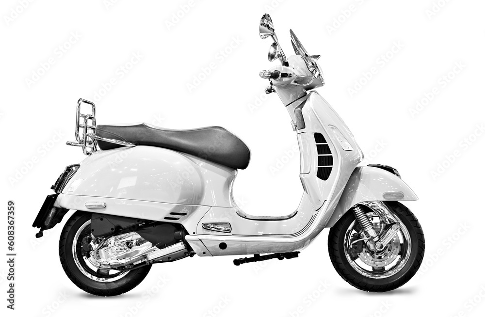 Obraz premium Retro scooter isolated white