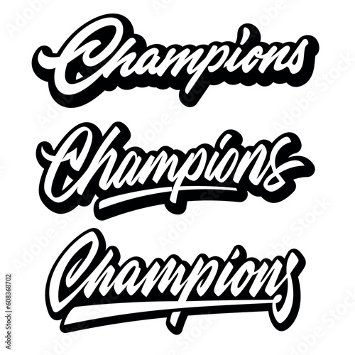 Stampa su tela Champions vector lettering