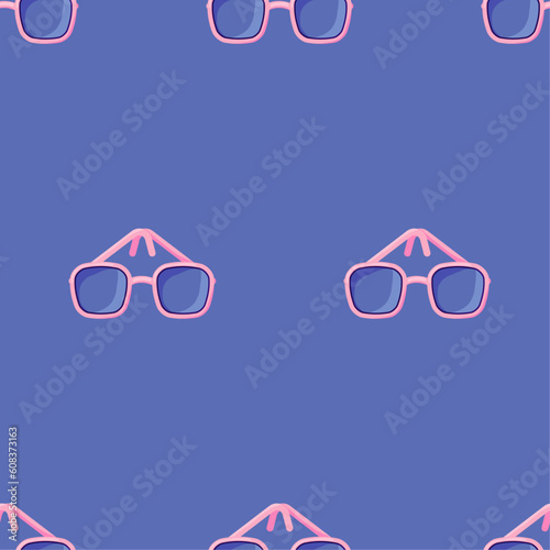 Colorful seamless summer pattern with Sunglasses