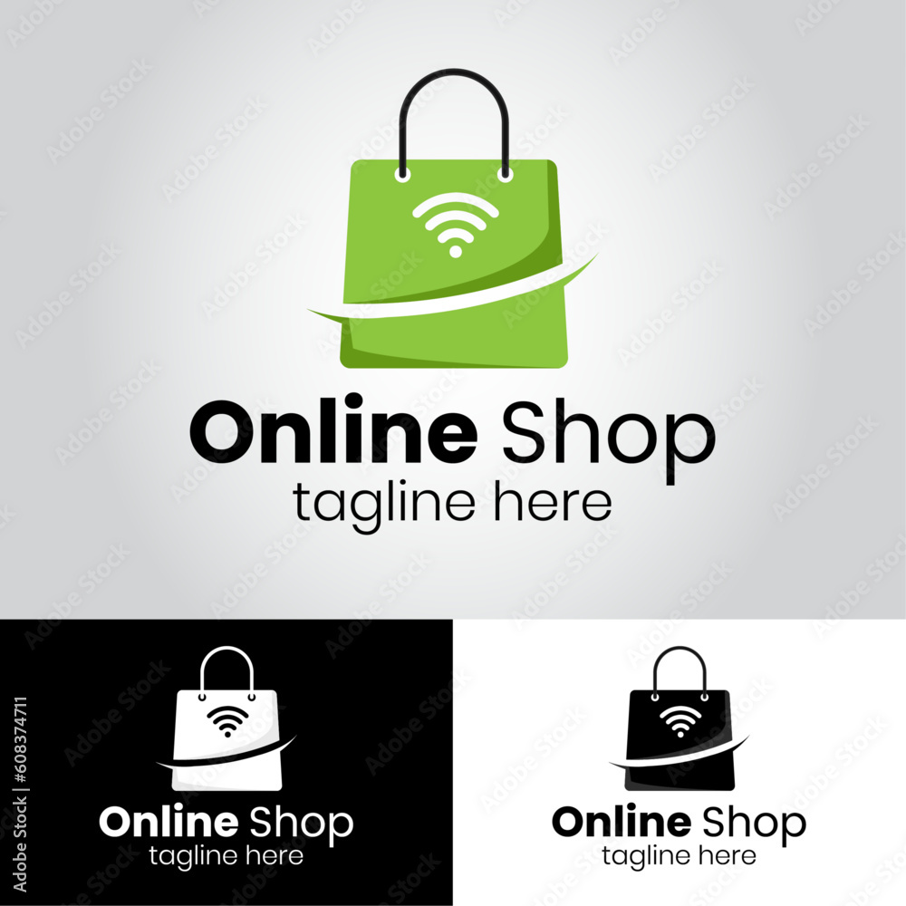 Online Shop Business Vector Logo Design Template Online Shop Business Vector Logo Design Template