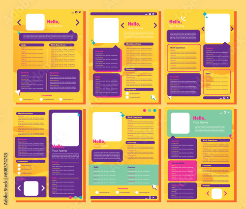 Professional CV resume template design