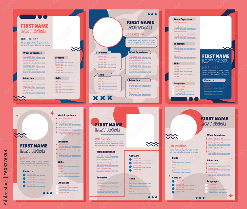 Professional CV resume template design