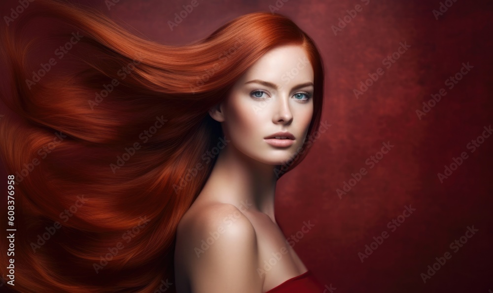 Beauty Model girl with Healthy Hair, Beautiful woman with long smooth shiny straight hair, generative AI Beauty Model girl with Healthy Hair, Beautiful woman with long smooth shiny straight hair, generative AI