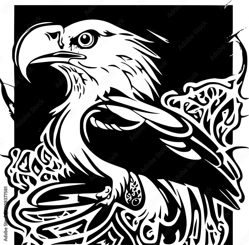 Obraz premium eagle with wings vector